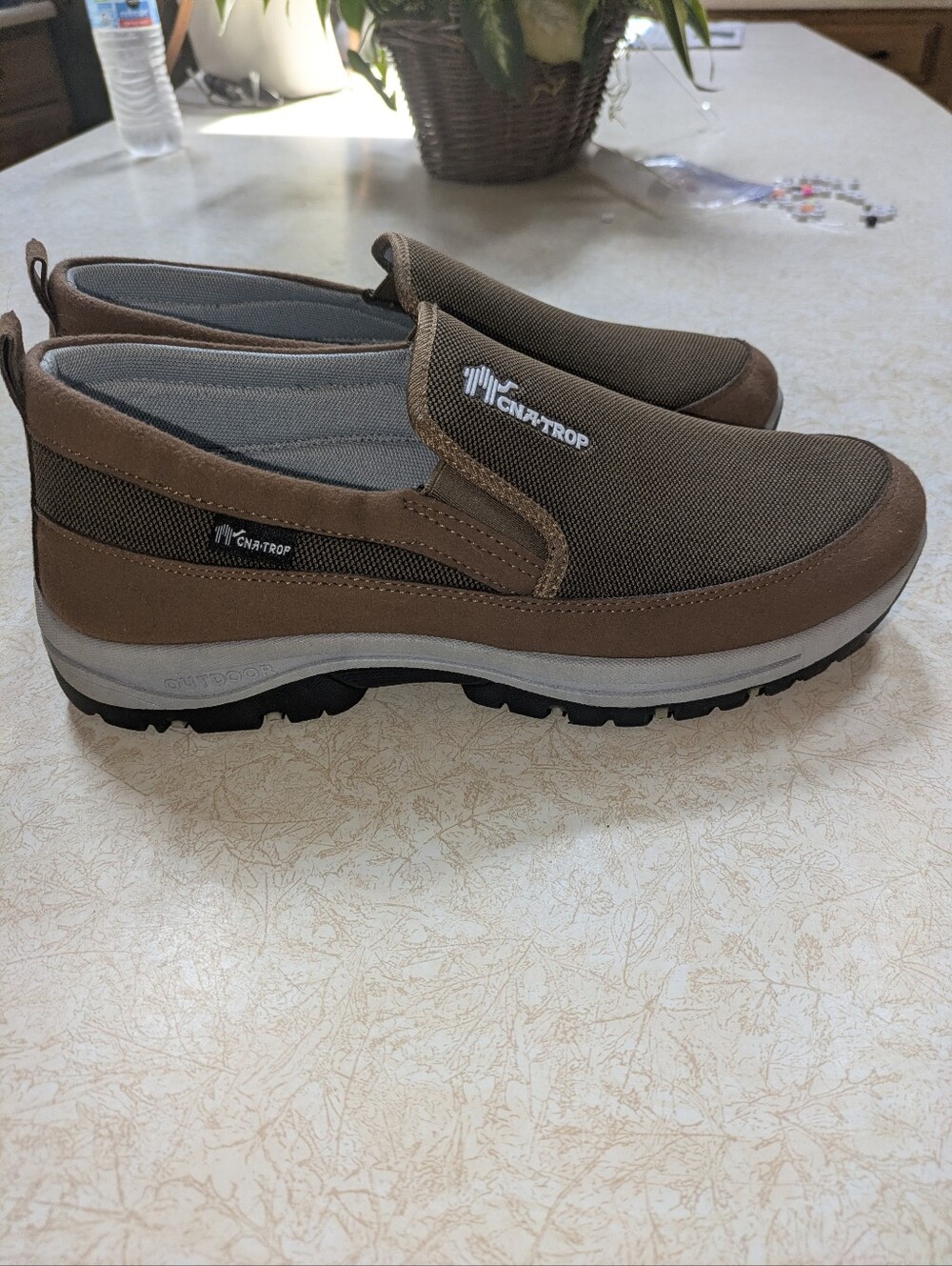 CNA.TROP Men's Outdoor Slip-On Walking Shoes Brown Size 47 (US 13)